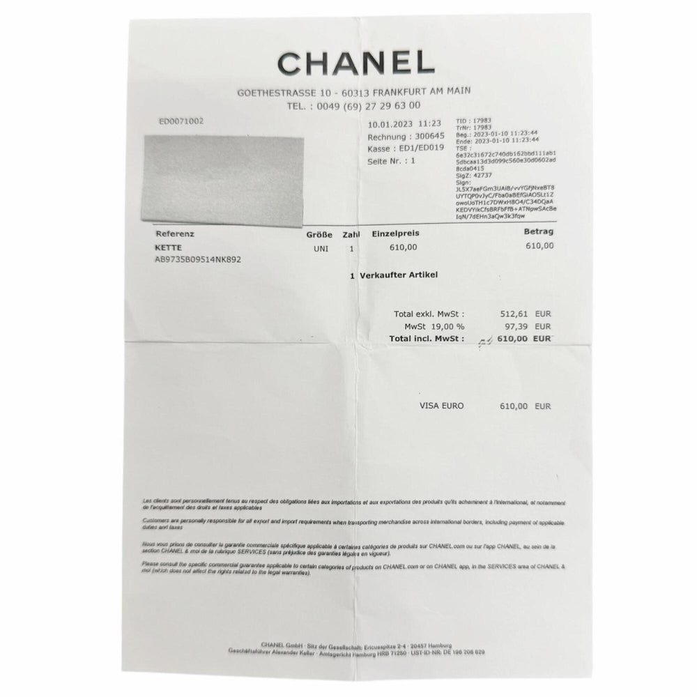 CHANEL A22K CC Logo Coco Mark Cube Necklace Choker Accessory Gold Tone Made in Italy Women's Comes with Box Highly Recommended ◎ — Like New