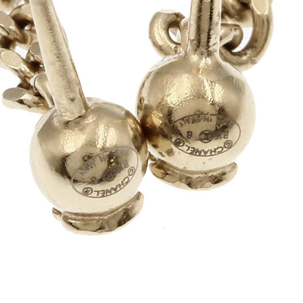 Chanel Chain Coco Mark Earrings, Metal/Faux Pearl, Women's CHANEL — Like New