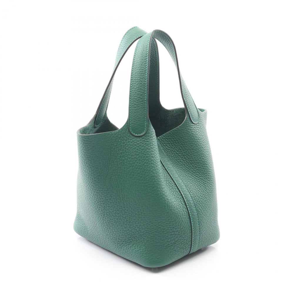 Hermes Hermès Picotin Lock PM handbag in Taurillon Clemence leather, green for women — New - Store Return