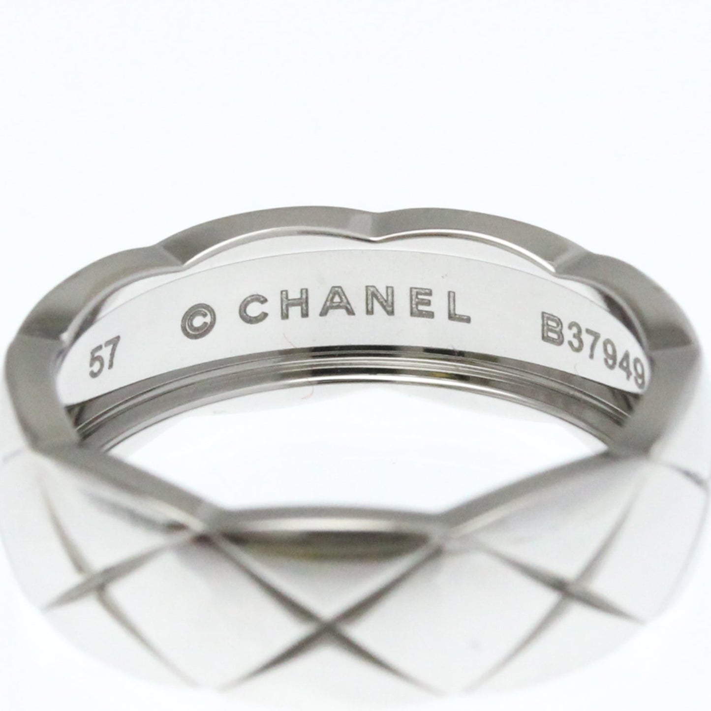 Chanel Coco Crush Ring Medium Size White Gold (18K) Fashion No Stone Band Ring Silver