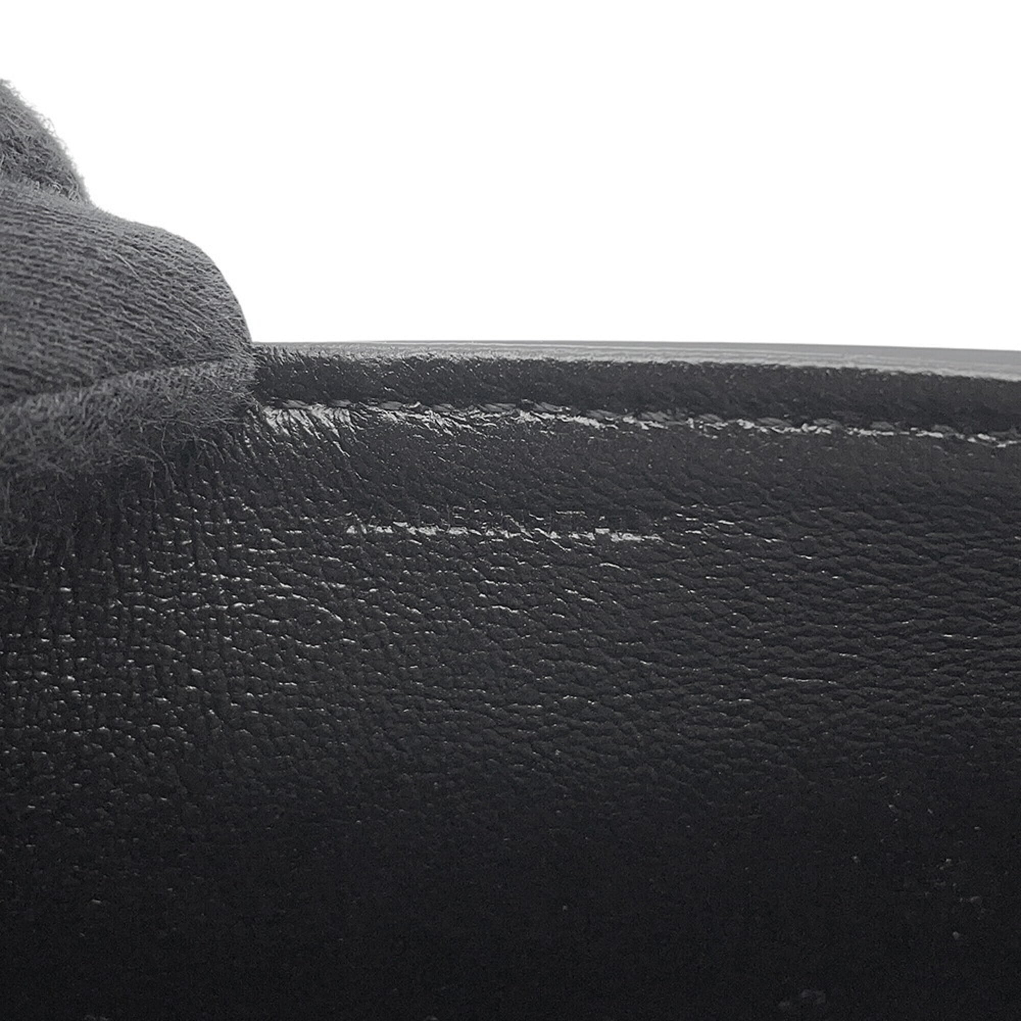 Celine shoulder bag, Maillon Triomphe, calf leather, 193123, black, handbag — Like New