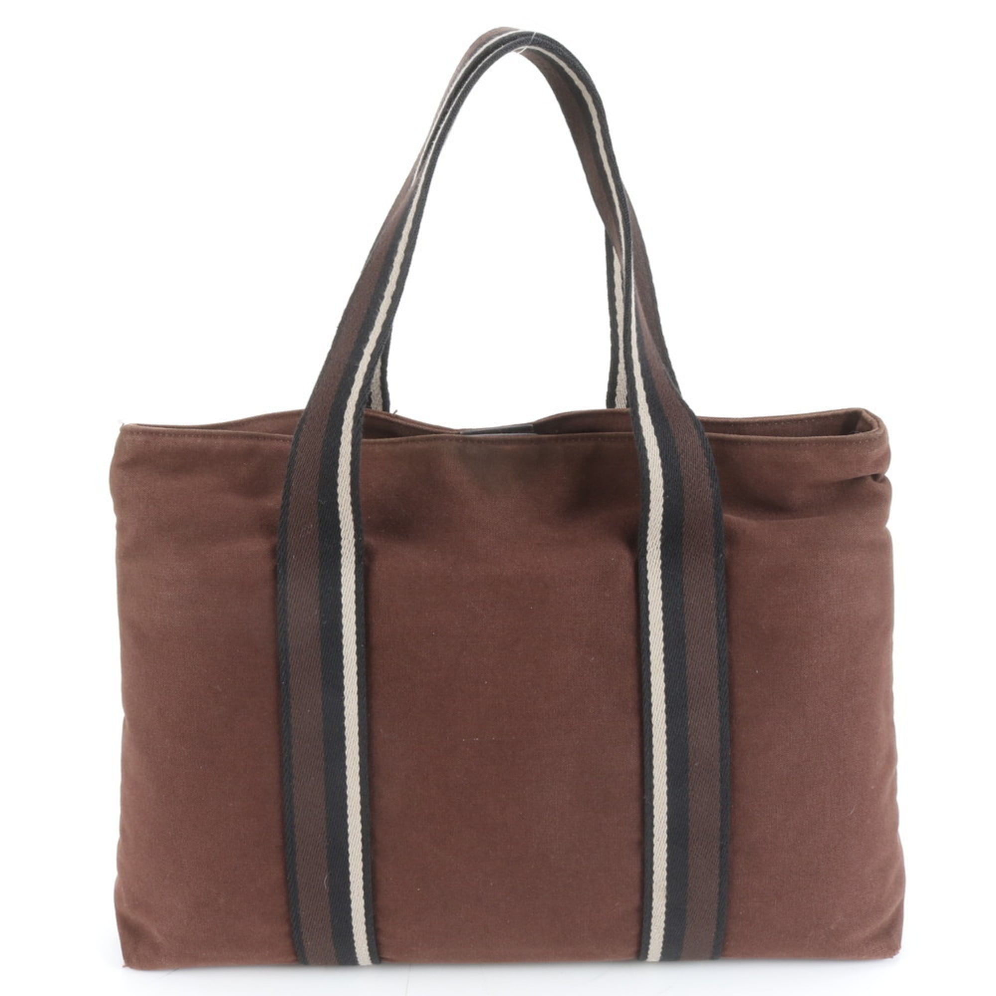 Hermes Hermès Troca Horizontal MM Leather Tote Bag Shoulder Handbag Brown Women's