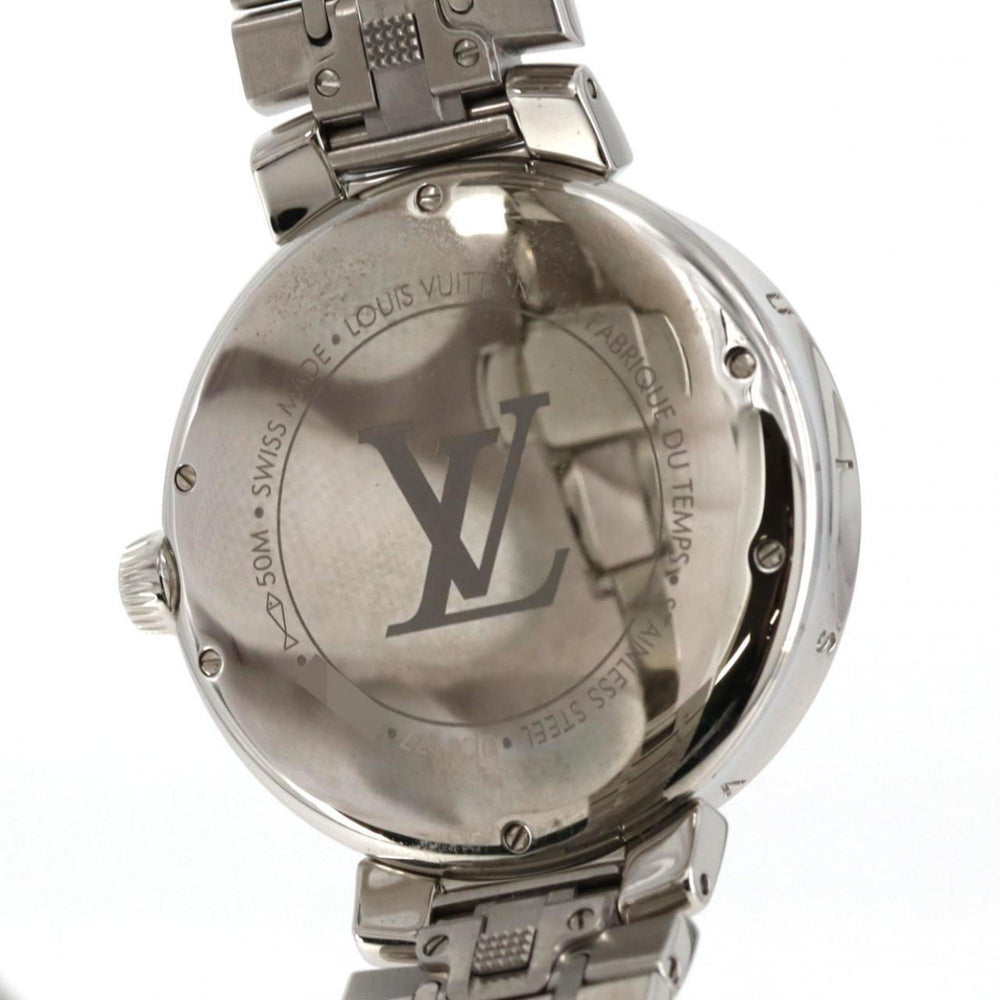 Louis Vuitton Tambour Moon Dual Time QA106 Stainless Steel Quartz Watch — Very Good