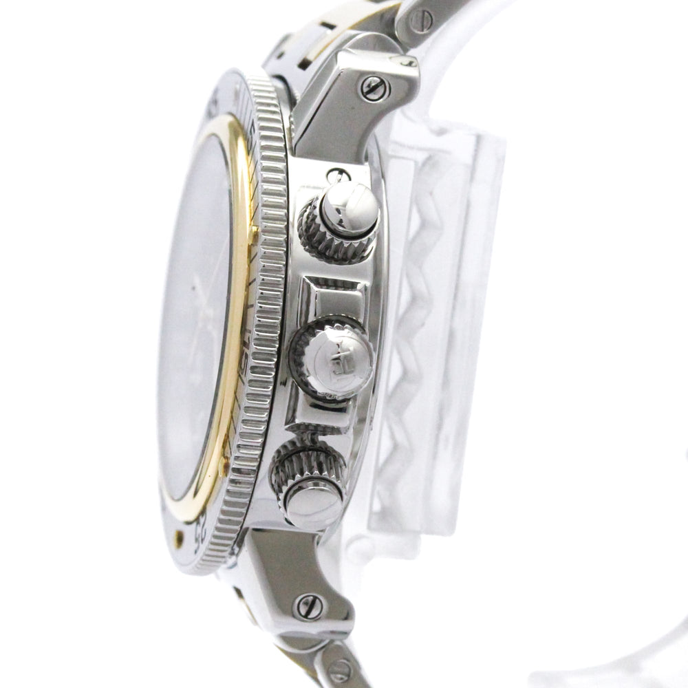 HERMES Clipper Diver Chronograph 18K Gold Steel Watch CL2.320 Polished — Very Good