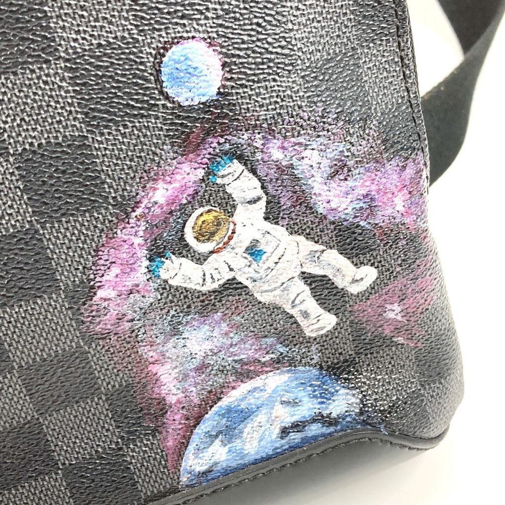 LOUIS VUITTON N41719 Damier Graphite Avenue Sling Bag, Shoulder Body Canvas, Men's, Black