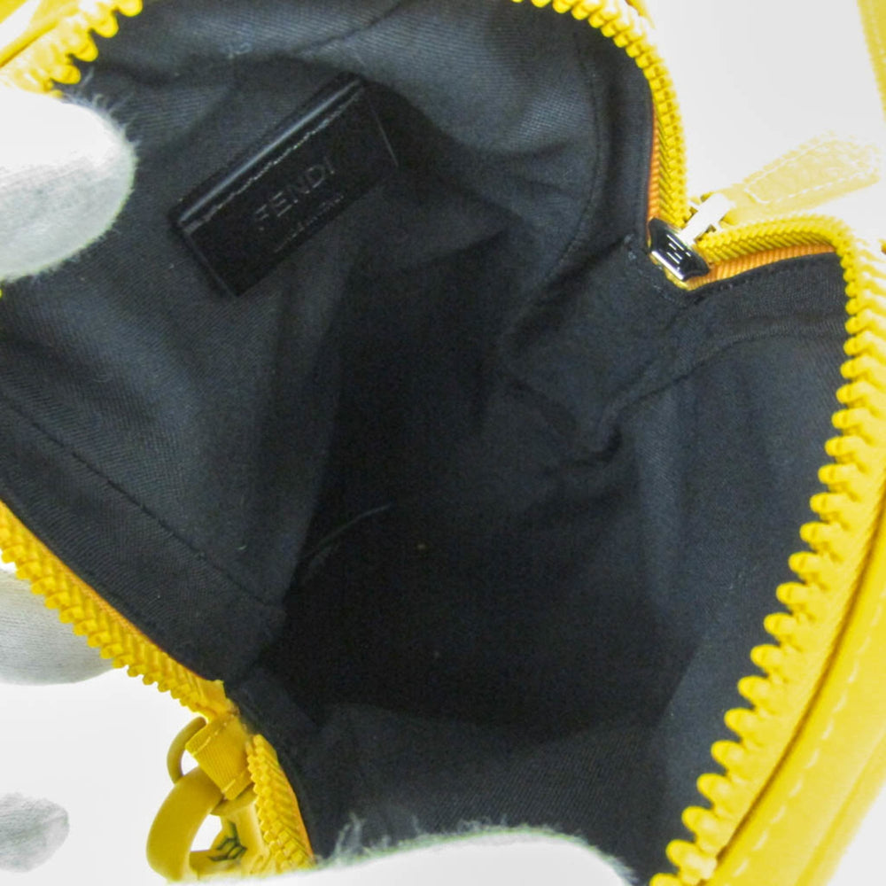 Fendi Baguette Phone Pouch 7AS056 Men,Women Nylon Shoulder Bag Yellow — Like New