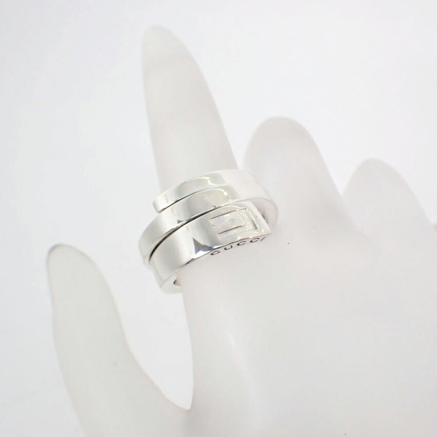 GUCCI 925 Spiral G Snake Ring, Size 13.5, j92-2