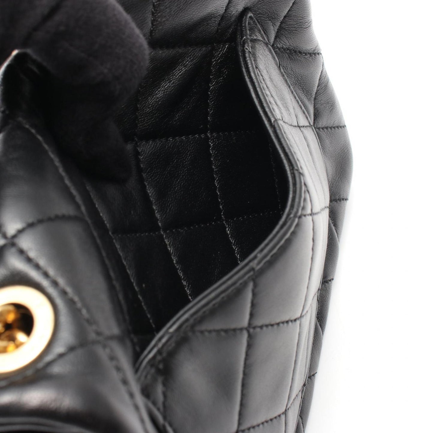 CHANEL Matelasse Shoulder Bag, Lambskin Leather, Women's, Black, AS3479