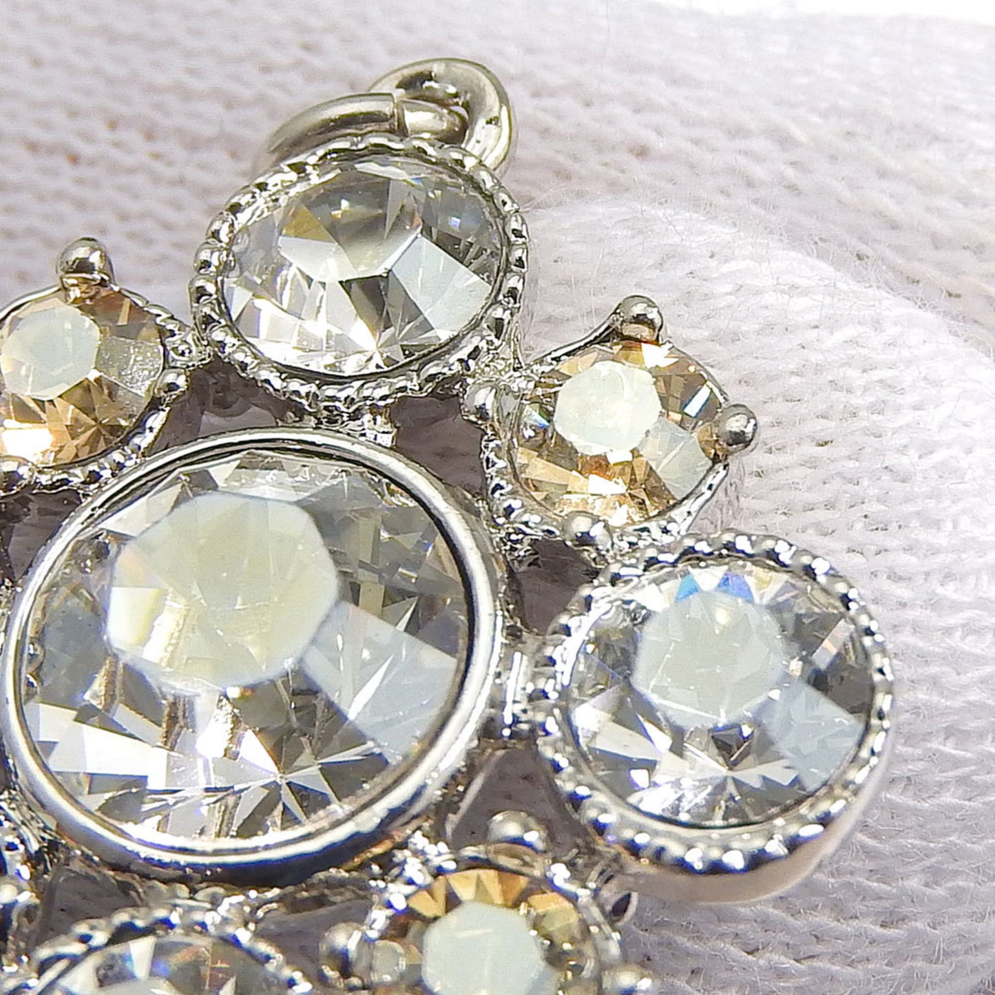 CHANEL Rhinestone Coco Mark Necklace 10V