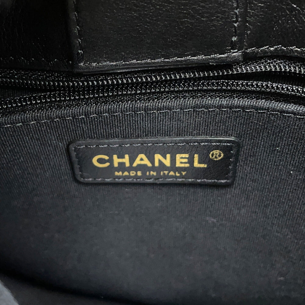 Chanel Chain Shoulder Bag, Matelassé, Coco Mark, Hobo, Lambskin, CHANEL 2-way, Black, Handbag, Women's — Like New