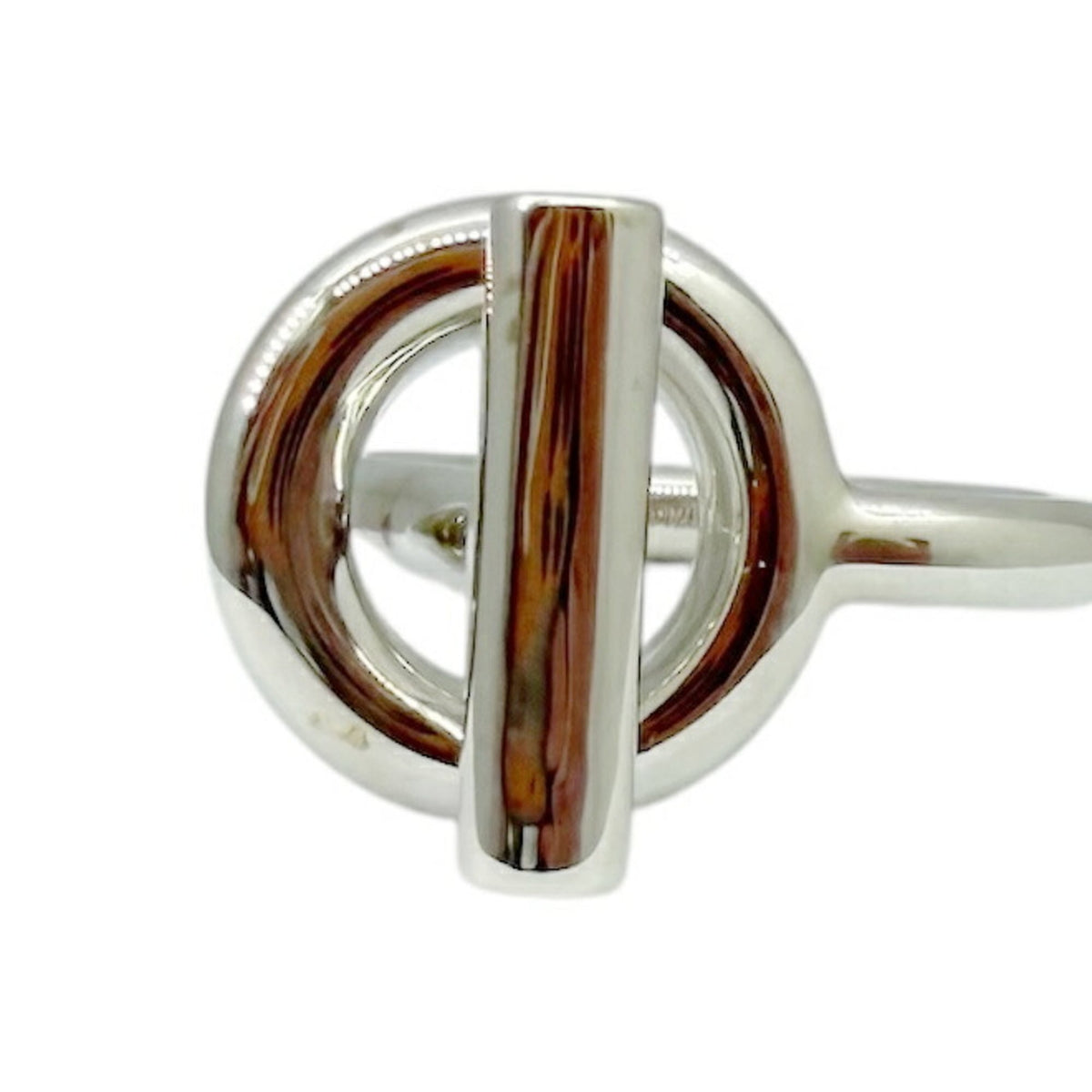 HERMES Echappé Ring, Silver #52, AG925, for Men and Women — Like New
