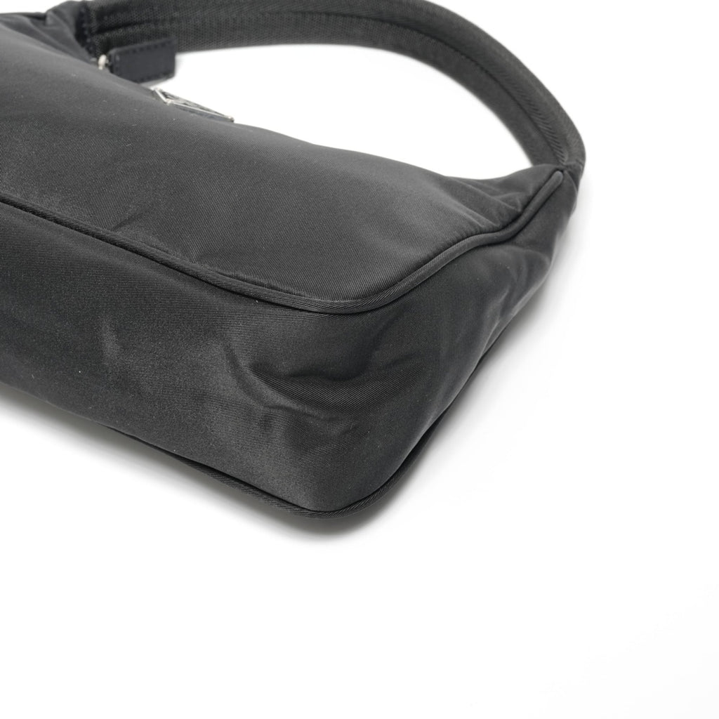 Prada nylon hobo handbag in black