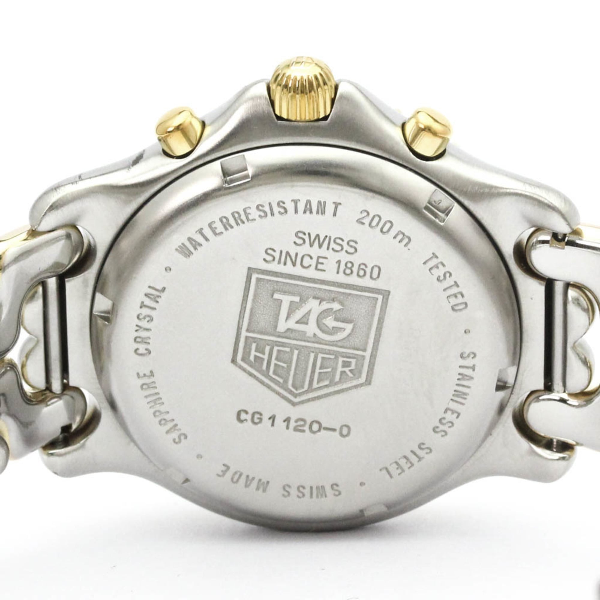 TAG Heuer Sel Chronograph Gold Plated Steel Mens Watch CG1120 Polished — Very Good
