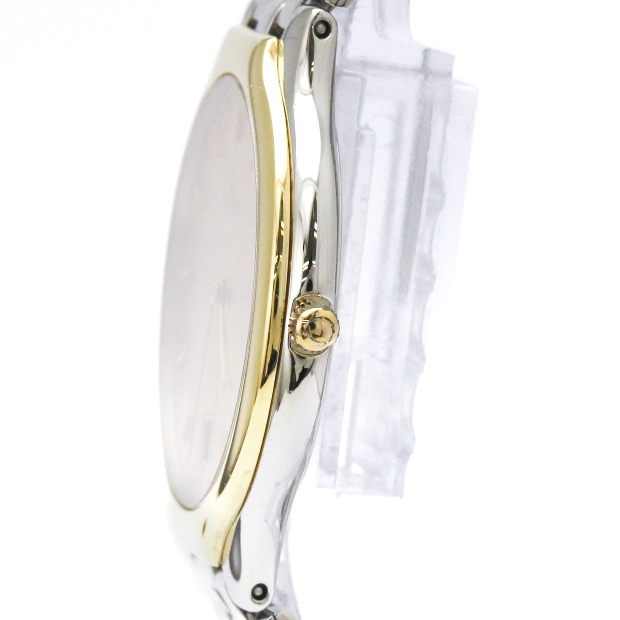 OMEGA De Ville K18 Gold Steel Quartz Mens Watch 196.0316 Polished — Very Good