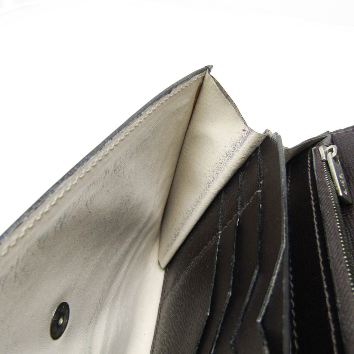 Valextra Punch Long Wallet With Coin Purse/3 Cards V9U14 Women,Men  Calfskin Long Wallet (bi-fold) Dark Brown