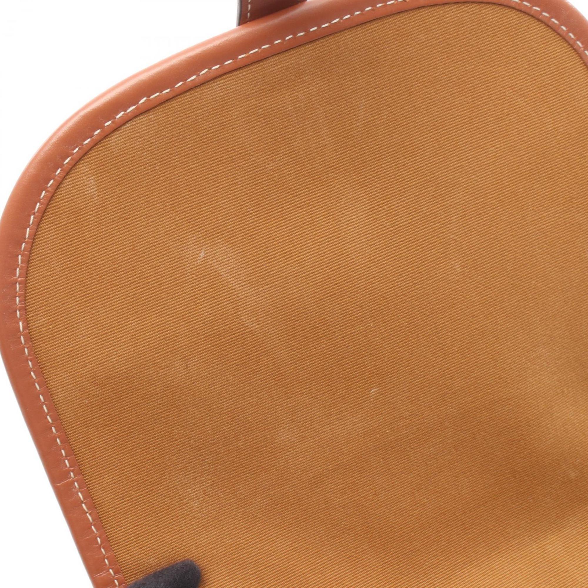 Celine Folco Medium Triomphe Shoulder Bag in Coated Canvas and Leather, Brown, 191502