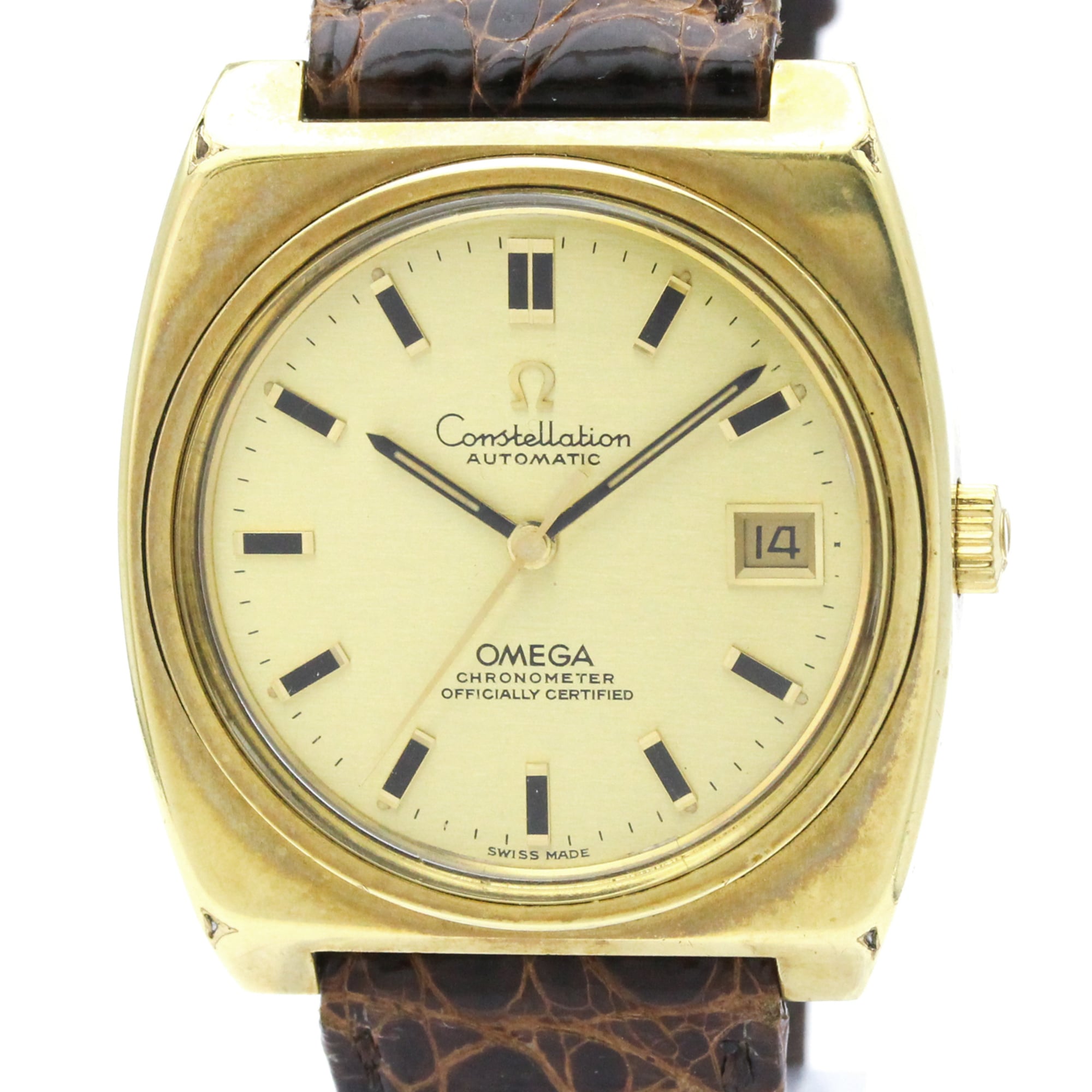 OMEGA Constellation Cal 1001 Gold Plated Automatic Mens Watch 166.063 Vintage — Good