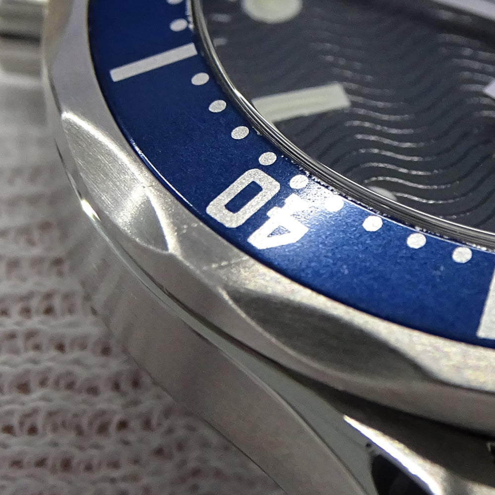 Omega Seamaster 2561.80 Watch, Boys' Size, Brand, Professional, 300m Water Resistant, Date, Quartz, Stainless Steel (SS), Silver, Blue — Good