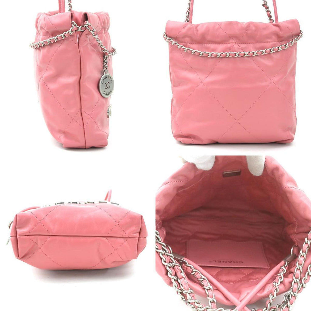 CHANEL Shoulder Bag Chanel 22 Mini Leather Pink Women's h30888a