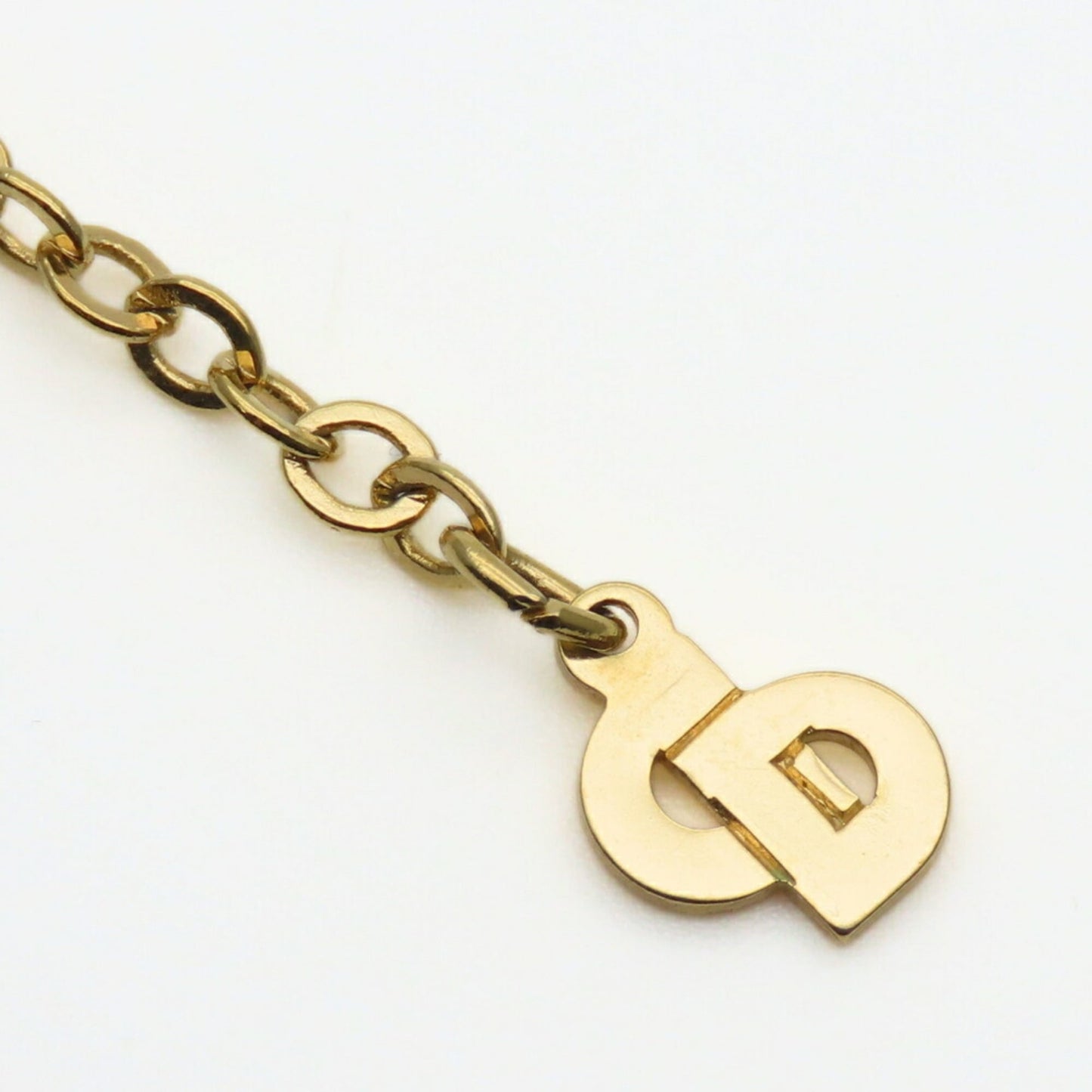 Christian Dior Heart Necklace, Gold Plated, GP, Women's