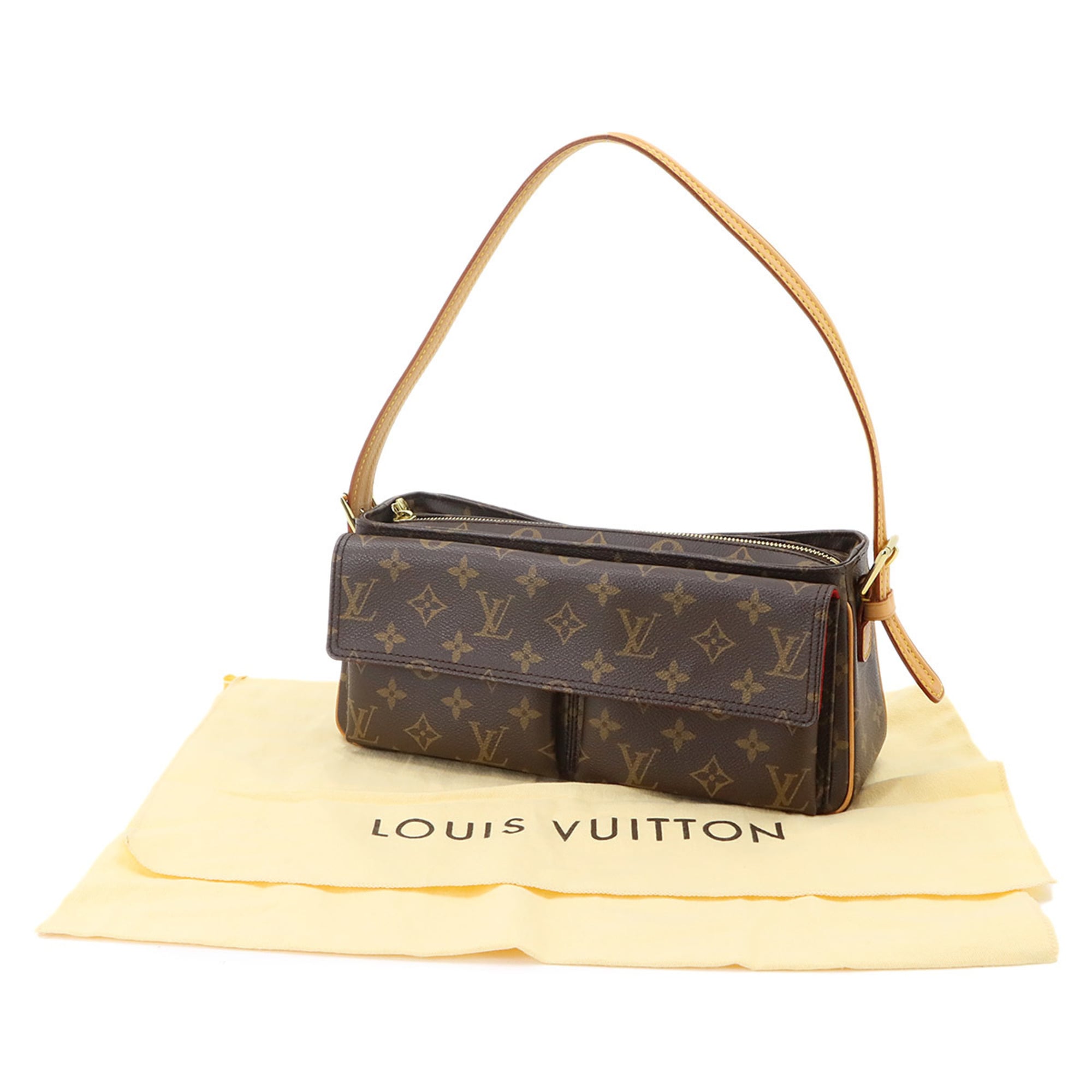 Louis Vuitton Viva Cite MM Monogram Shoulder Handbag, Brown, M51164, Gold Hardware — Like New
