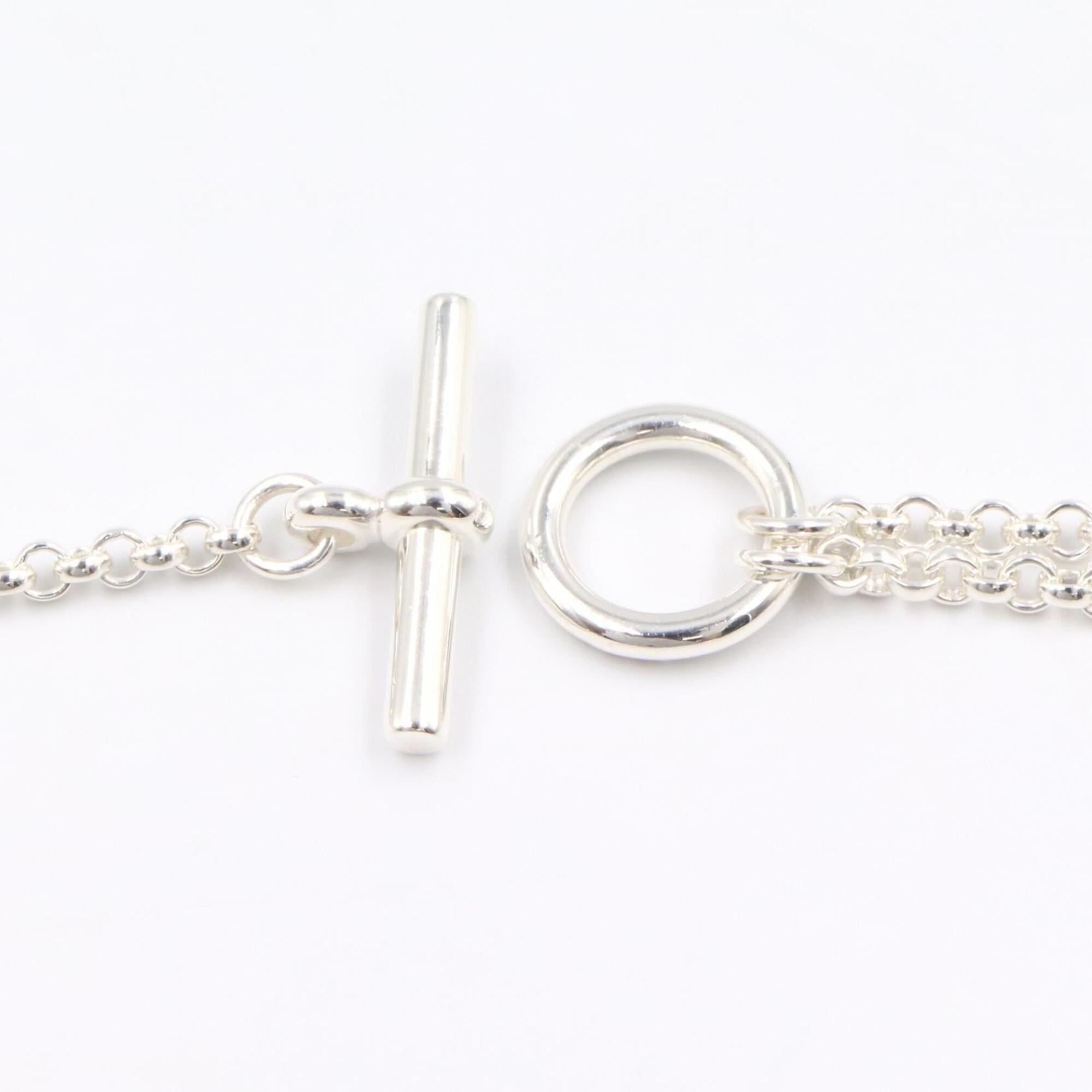 Hermes Chaine d'Ancre Area II Long Necklace, Sterling Silver 925, Women's Jewelry, Tone — New - Store Return