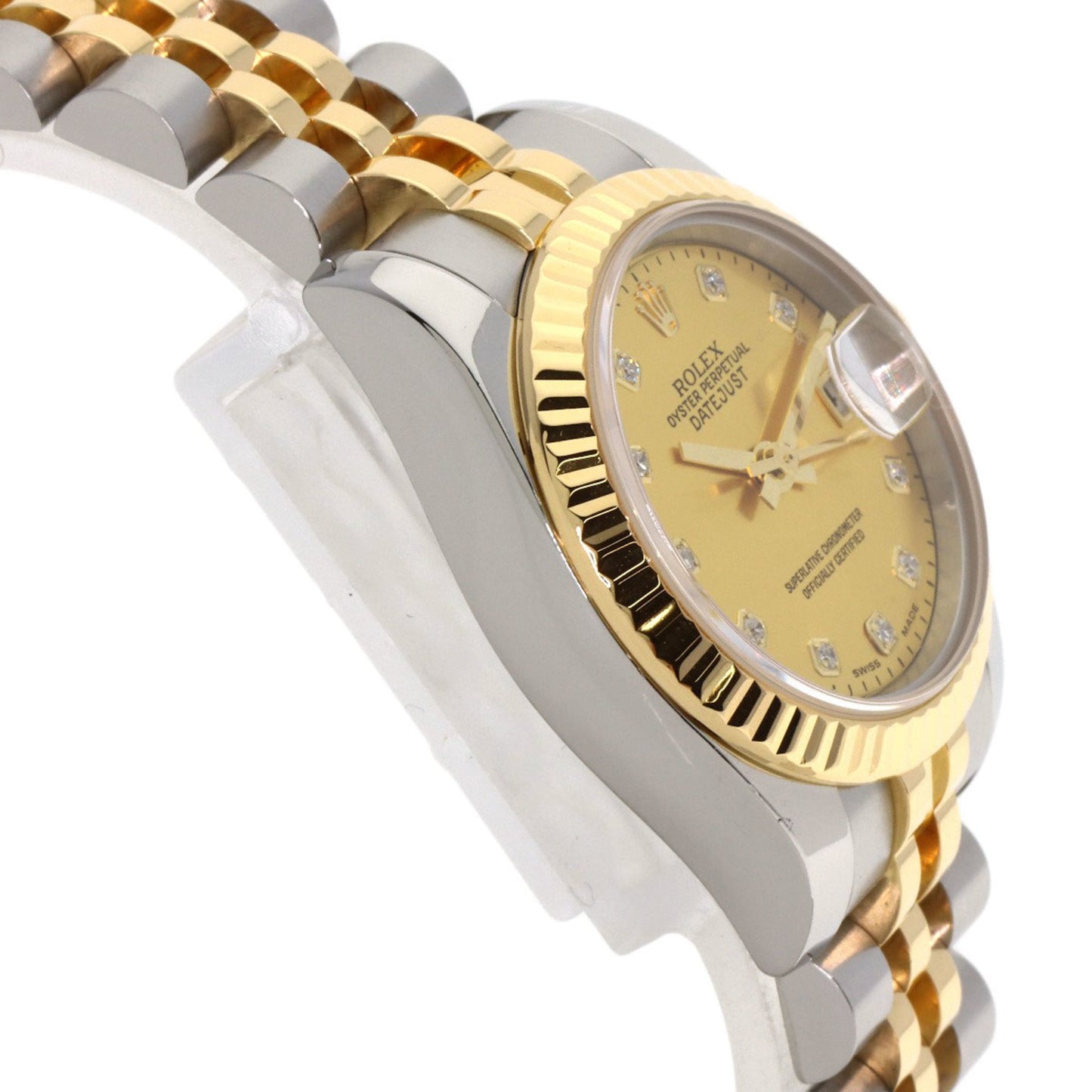 Rolex 179173NG Datejust 10P Diamond Watch Stainless Steel SSx18KYG 18KYG Women's