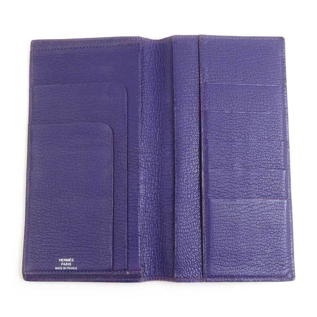 Hermes Hermès Men's Purple Leather Wallet e61217a