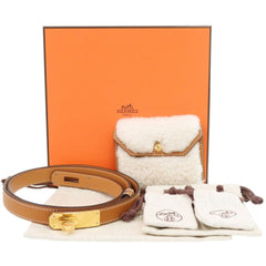 Hermes Kelly Pocket Teddy, Veau Epsom leather, wool, gold hardware, K stamp (made in 2025), waist bag, 0223HERMES — New - Store Return