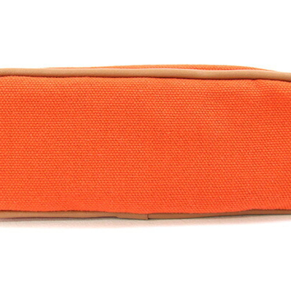 Hermes Bolide Handbag Pouch Mini H104772M Orange Cotton Canvas Travel for Women and Men — Like New