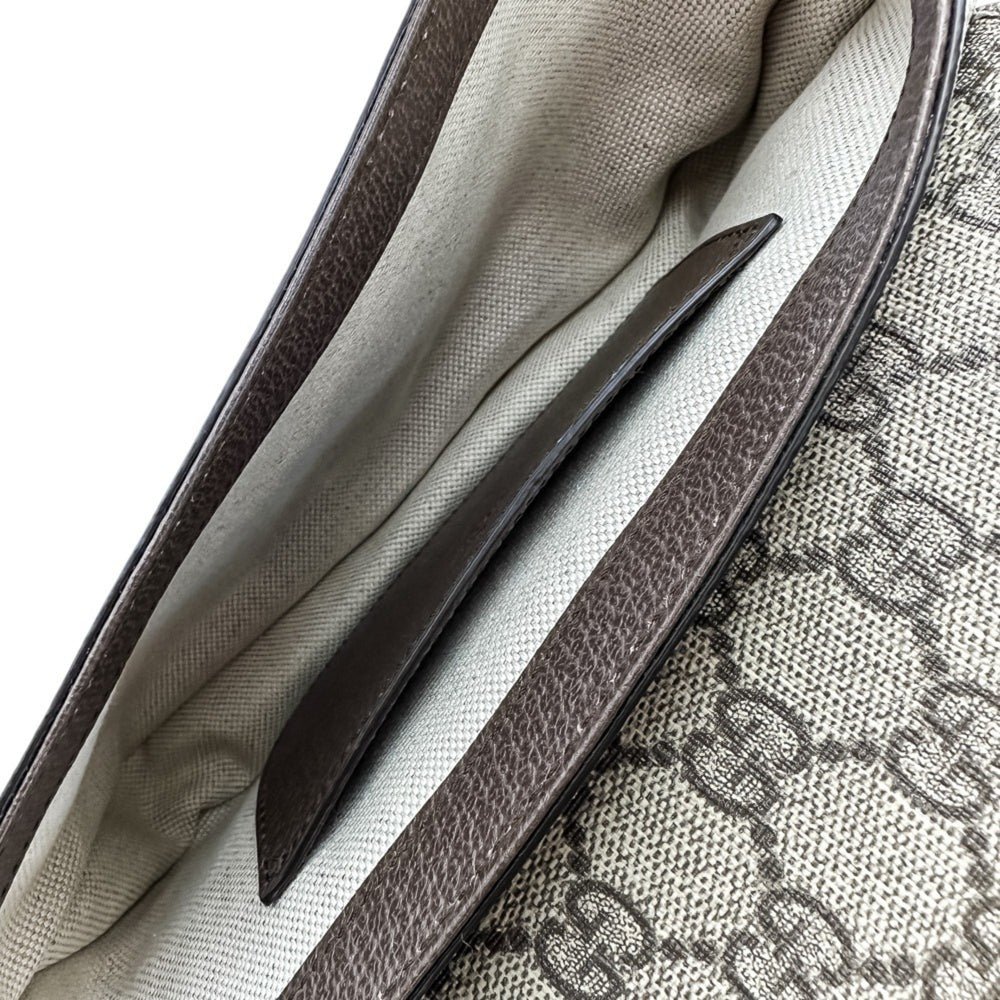 GUCCI Ophidia Web Line GG Supreme Shoulder Bag 764961 Brown Women's — Like New