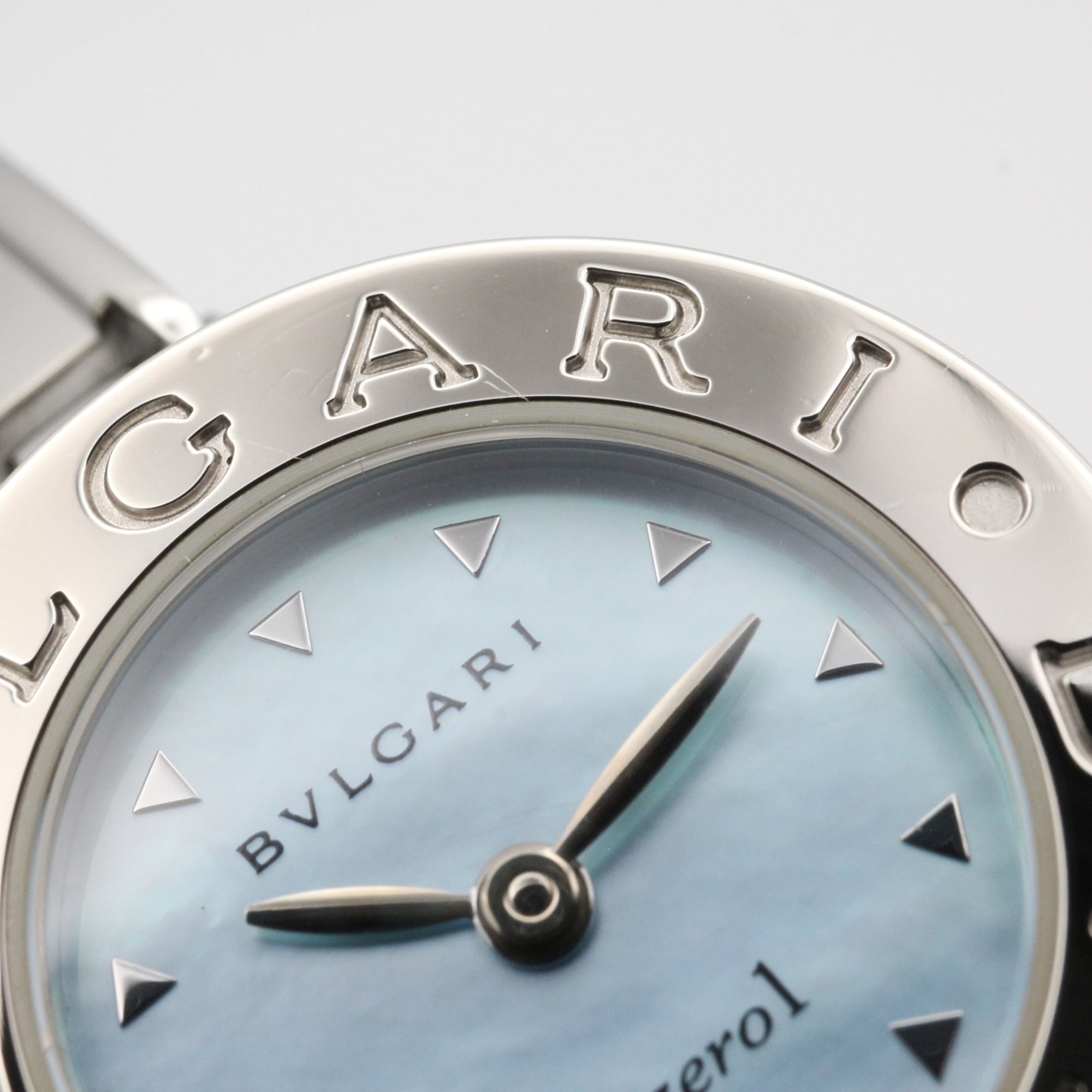 Bulgari BVLGARI B-zero1 Watch, Stainless Steel, Women's, Blue Tone, Shell, BZ22S — Very Good