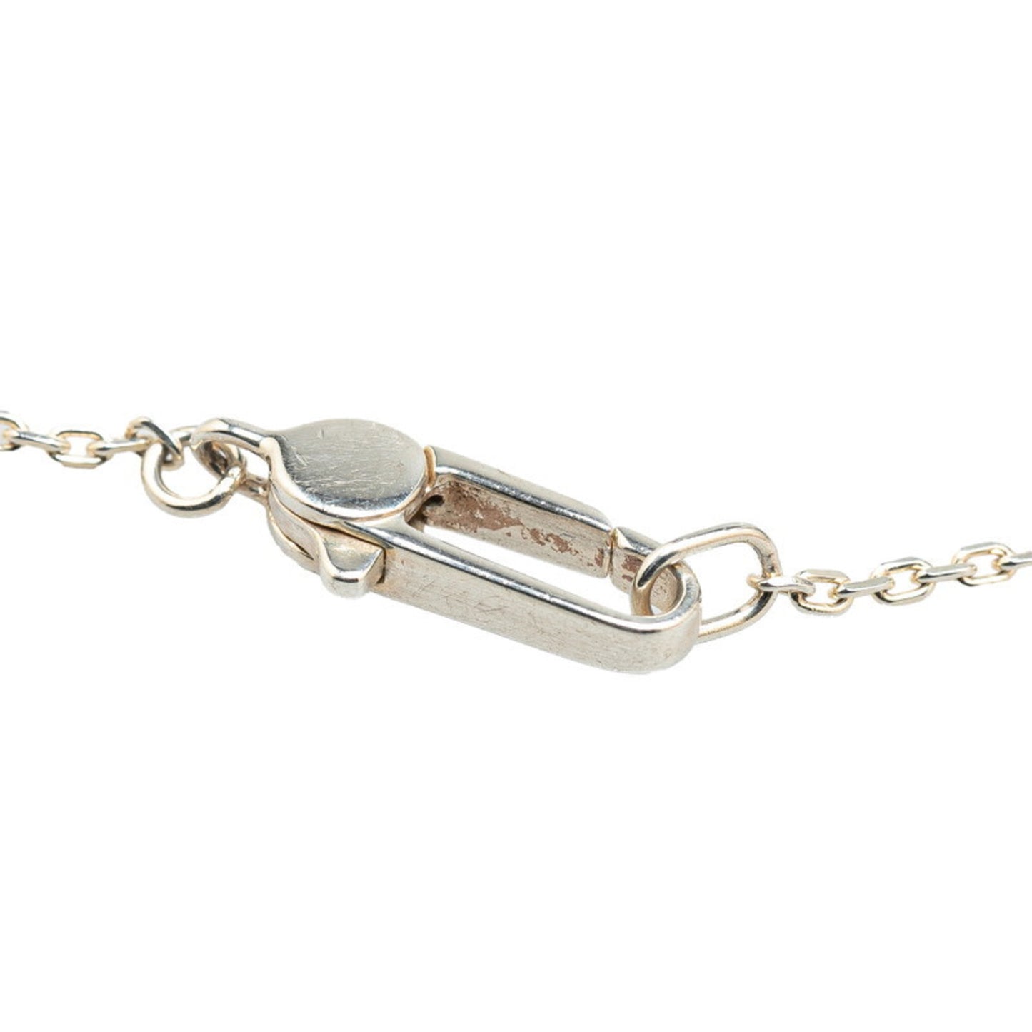 Gucci logo plate necklace in SV925 silver for women.