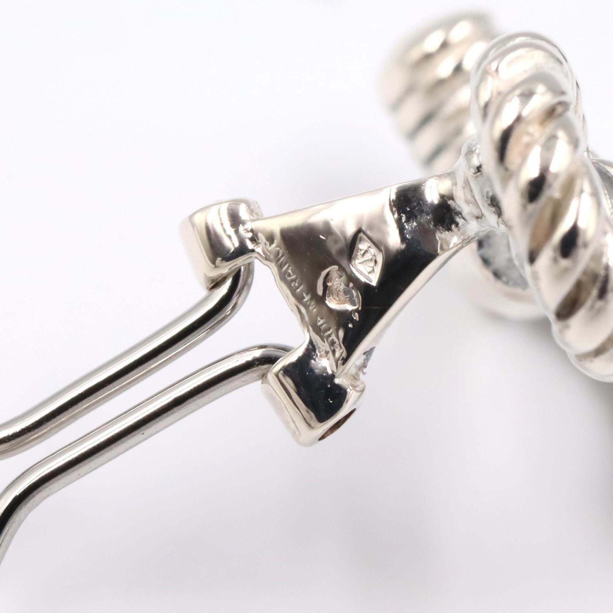Hermes Rope Earrings, Sterling Silver 925, Women's Tone — Like New