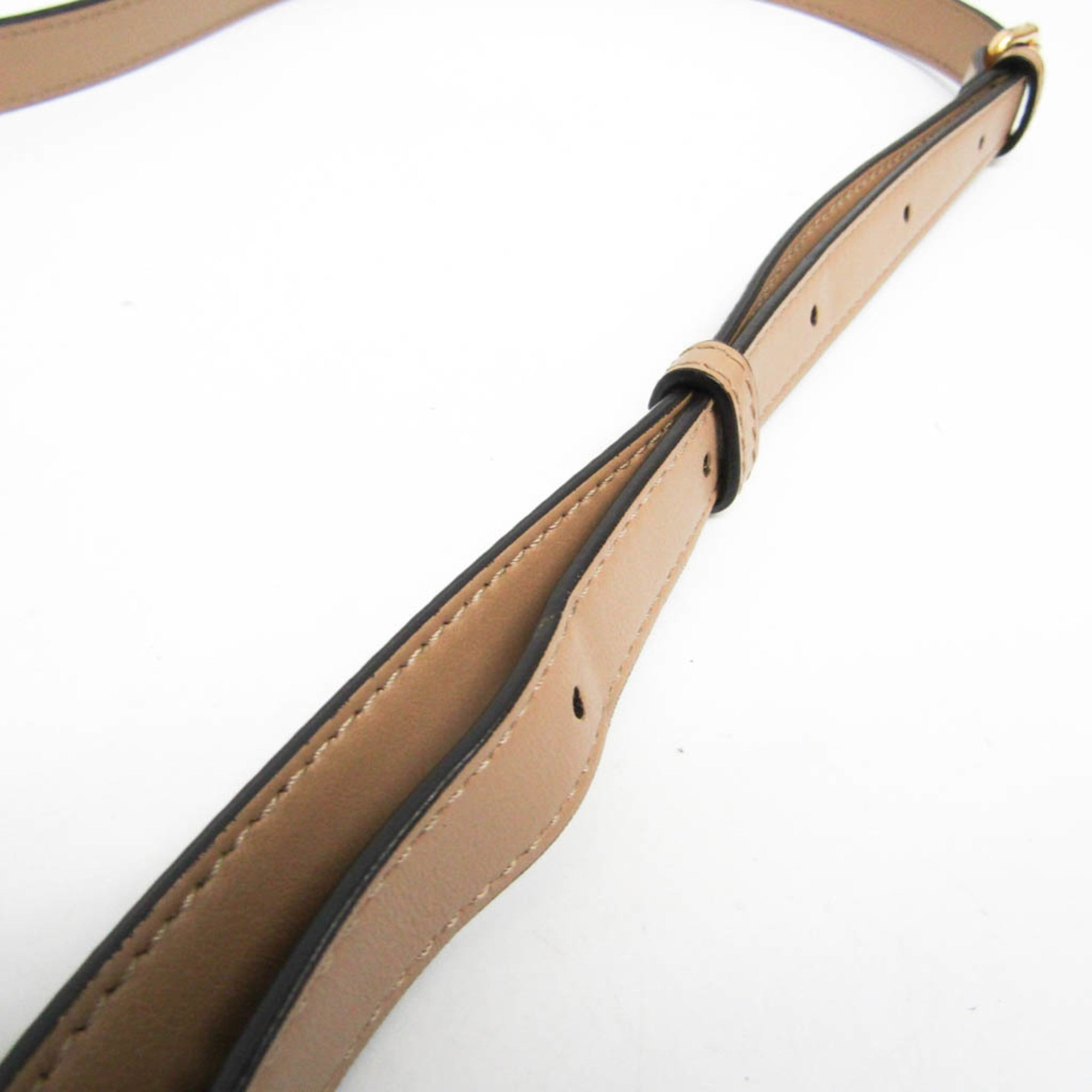 Fendi Pochette Cam 8BS019 Women's Leather Shoulder Bag Beige,Yellow