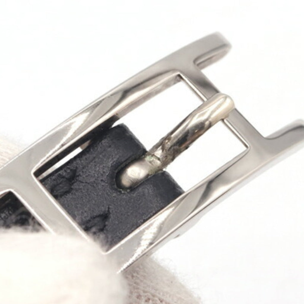 Hermès Api III Bracelet, Black Leather, G Stamp, Manufactured in 2003, Bangle, Women's/Men's, HERMES