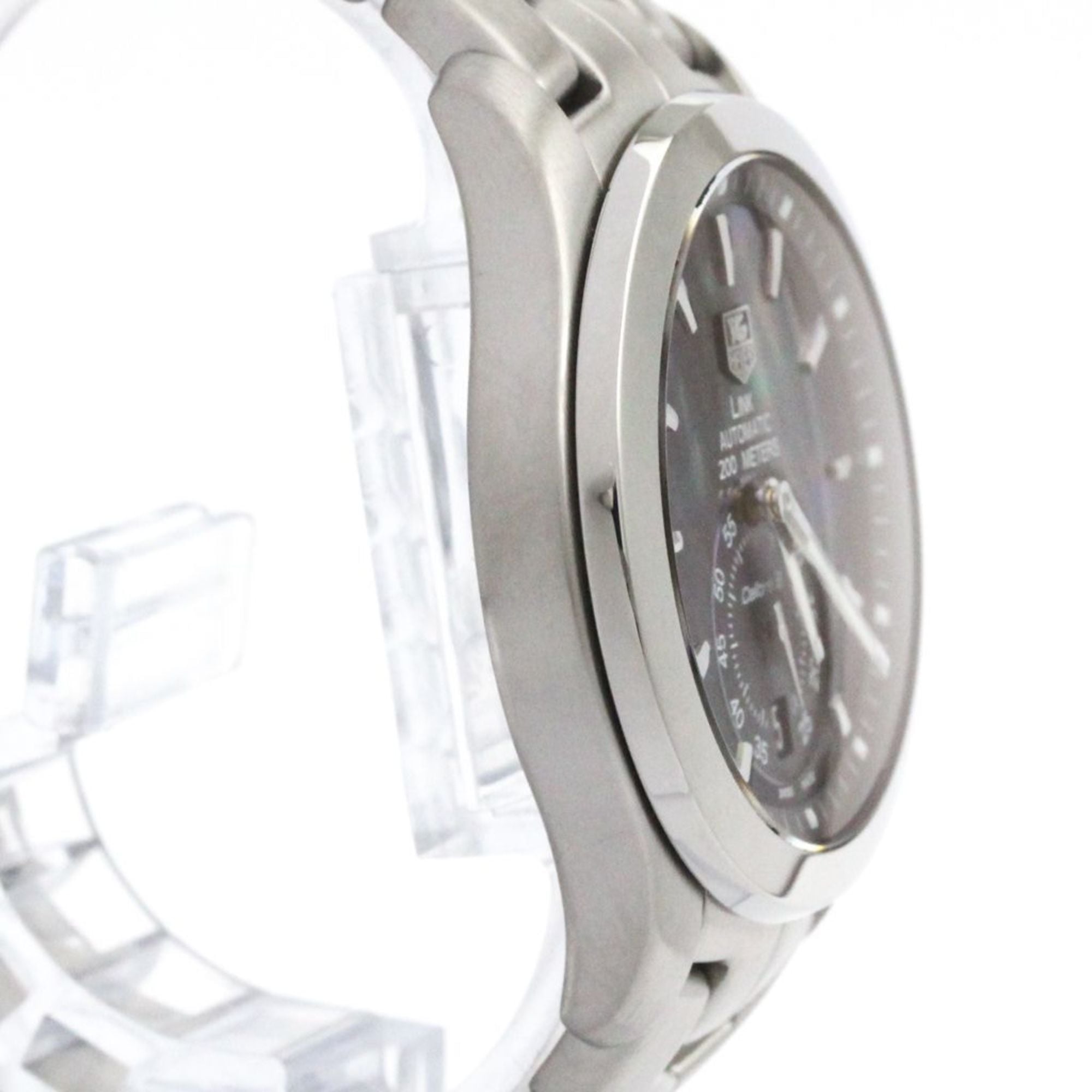 TAG HEUER Link Limited Edition Black MOP Steel Watch WJF211K Polished — Very Good