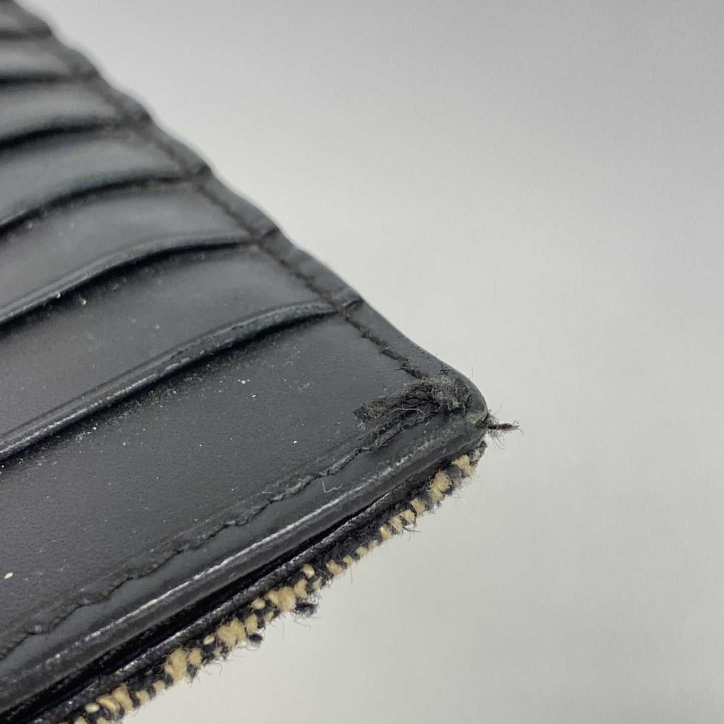 Christian Dior Trotter Saddle Canvas Long Wallet, Black, Women's