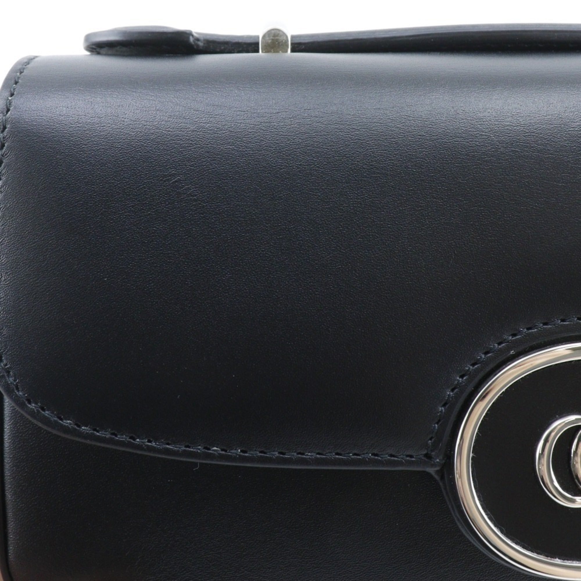 Gucci Petit GG Shoulder Bag, Double G, 2-Way, 739722, Leather, Black, Flap, GG, Women's — Like New