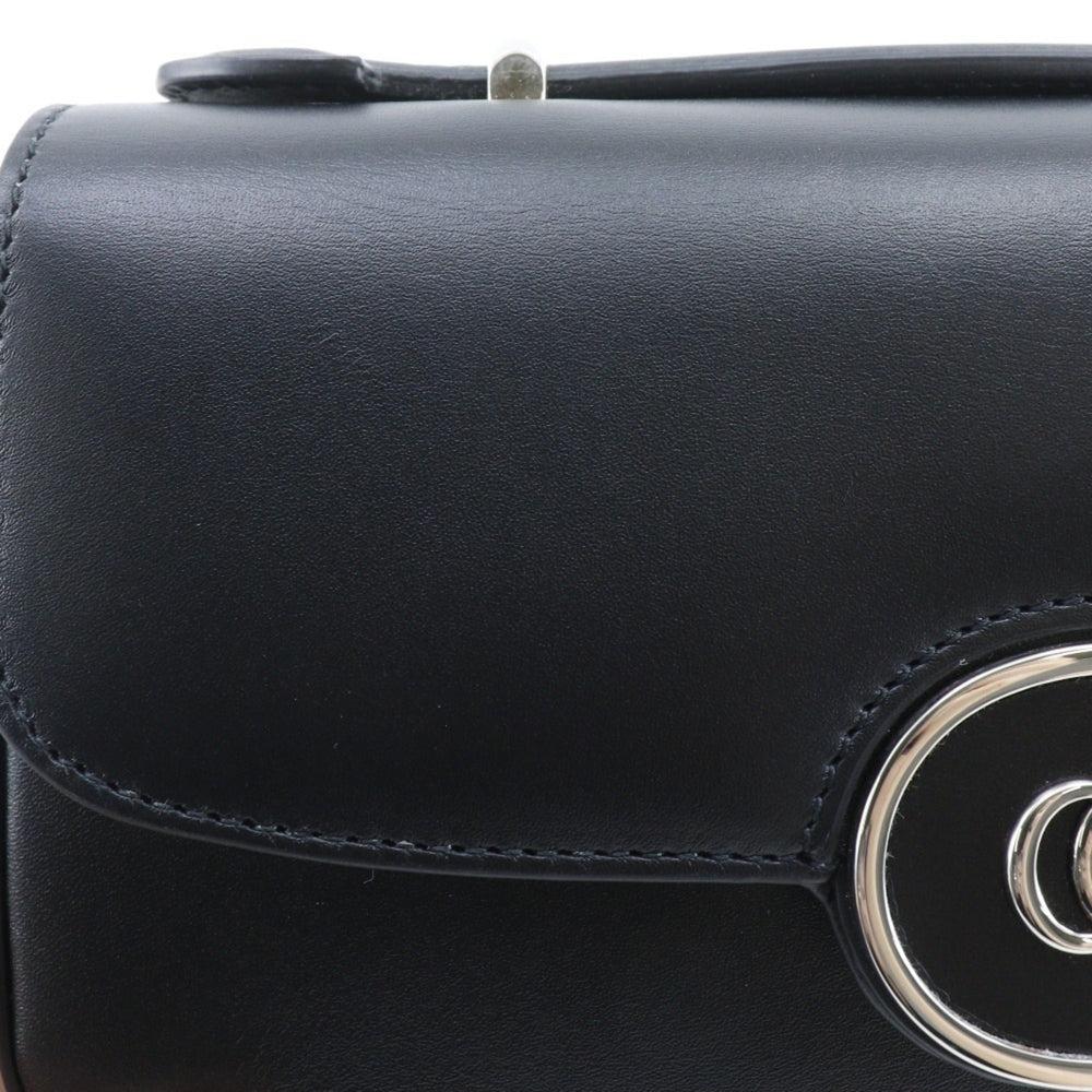 Gucci Petit GG Shoulder Bag, Double G, 2-Way, 739722, Leather, Black, Flap, GG, Women's — Like New