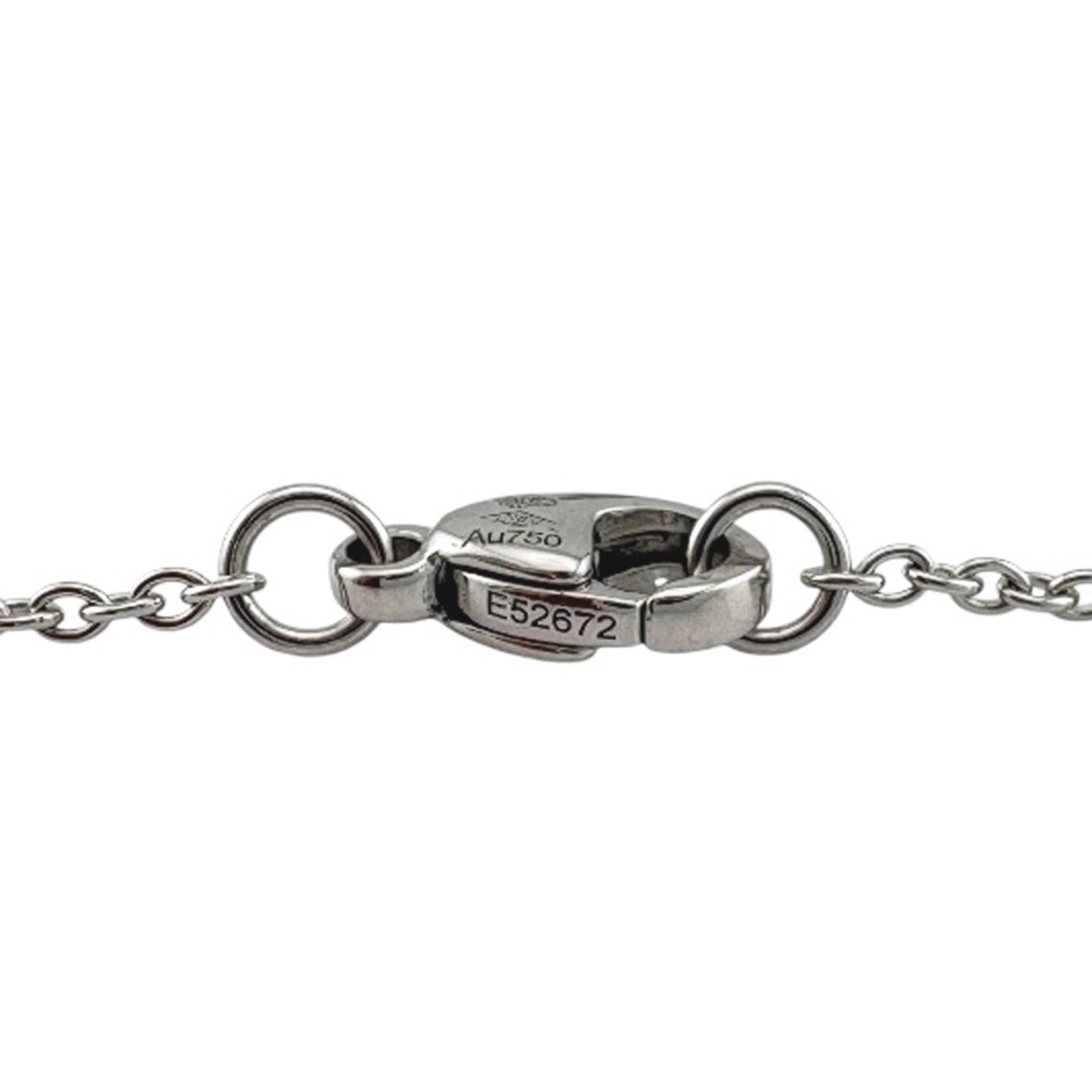 Louis Vuitton Pendant Empreinte Necklace, 18K White Gold, Women's, LOUIS VUITTON — Like New