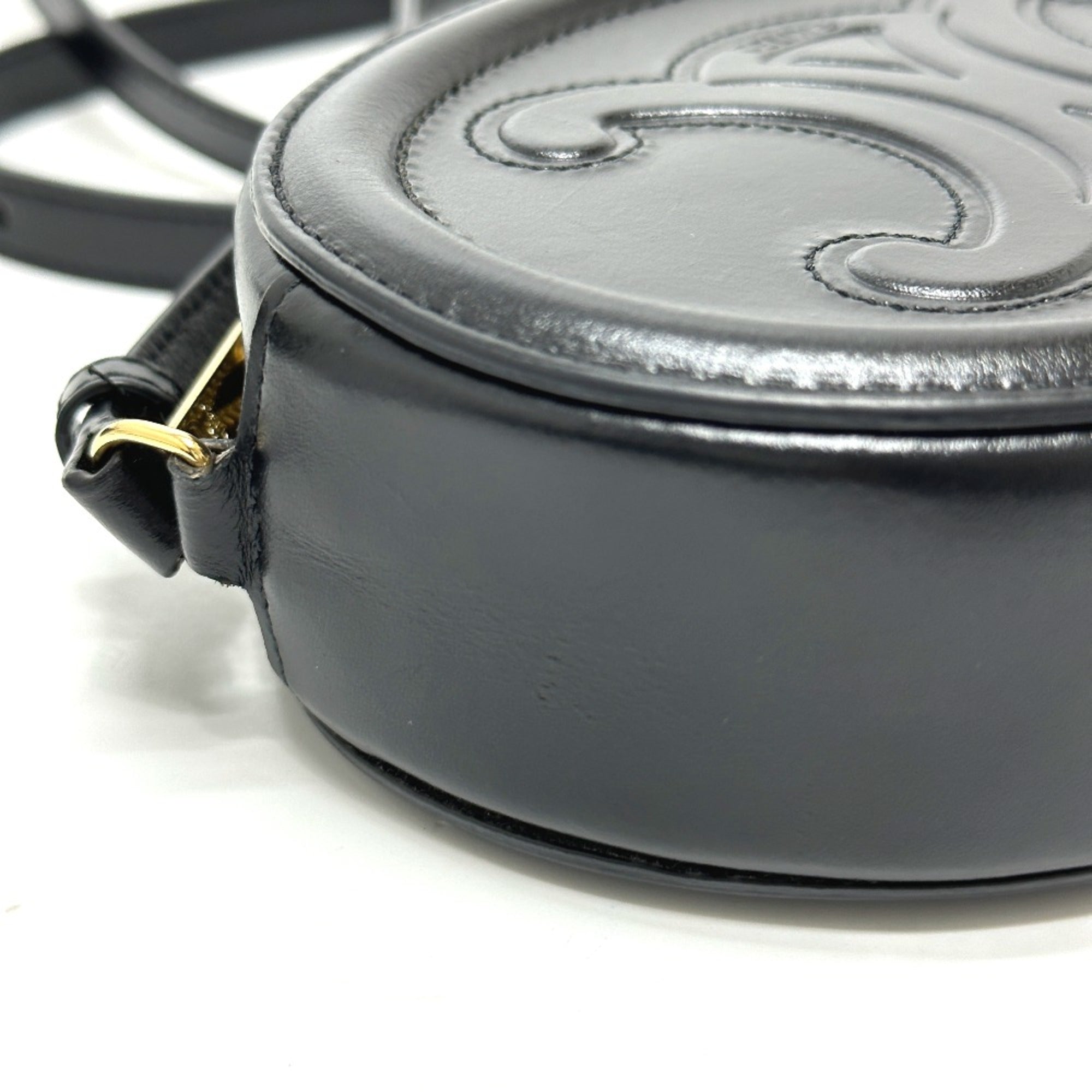CELINE Triomphe crossbody bag Shoulder Bag Black — Like New
