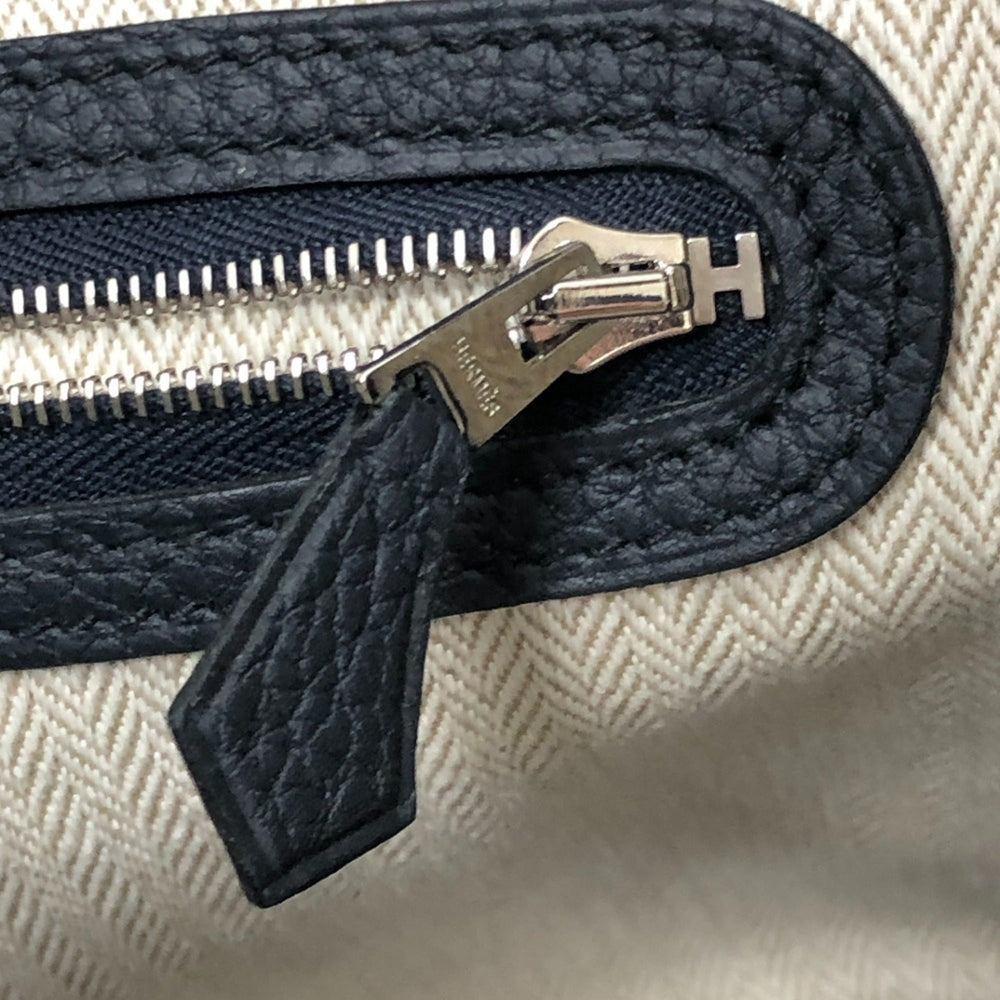 HERMES Garden Party TPM Negonda Handbag Bag Back Leather Women's Black — Like New