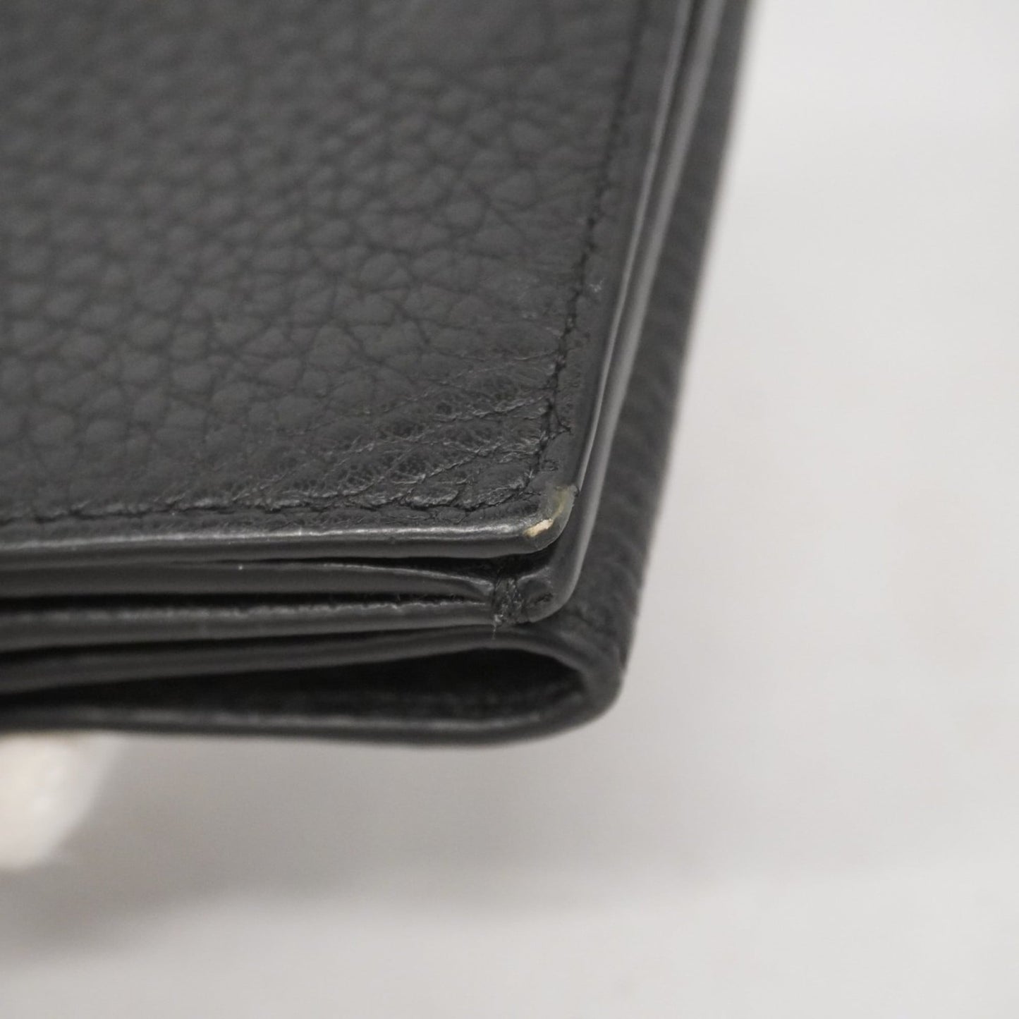 Fendi tri-fold wallet in black leather for men