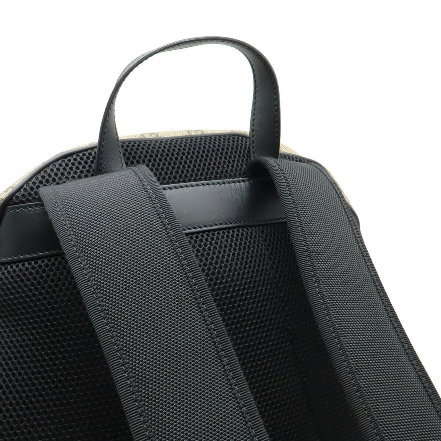 GUCCI Gucci Web GG Supreme Sherry Line Backpack, PVC and Leather, Beige, Black, Green, Red, 443805