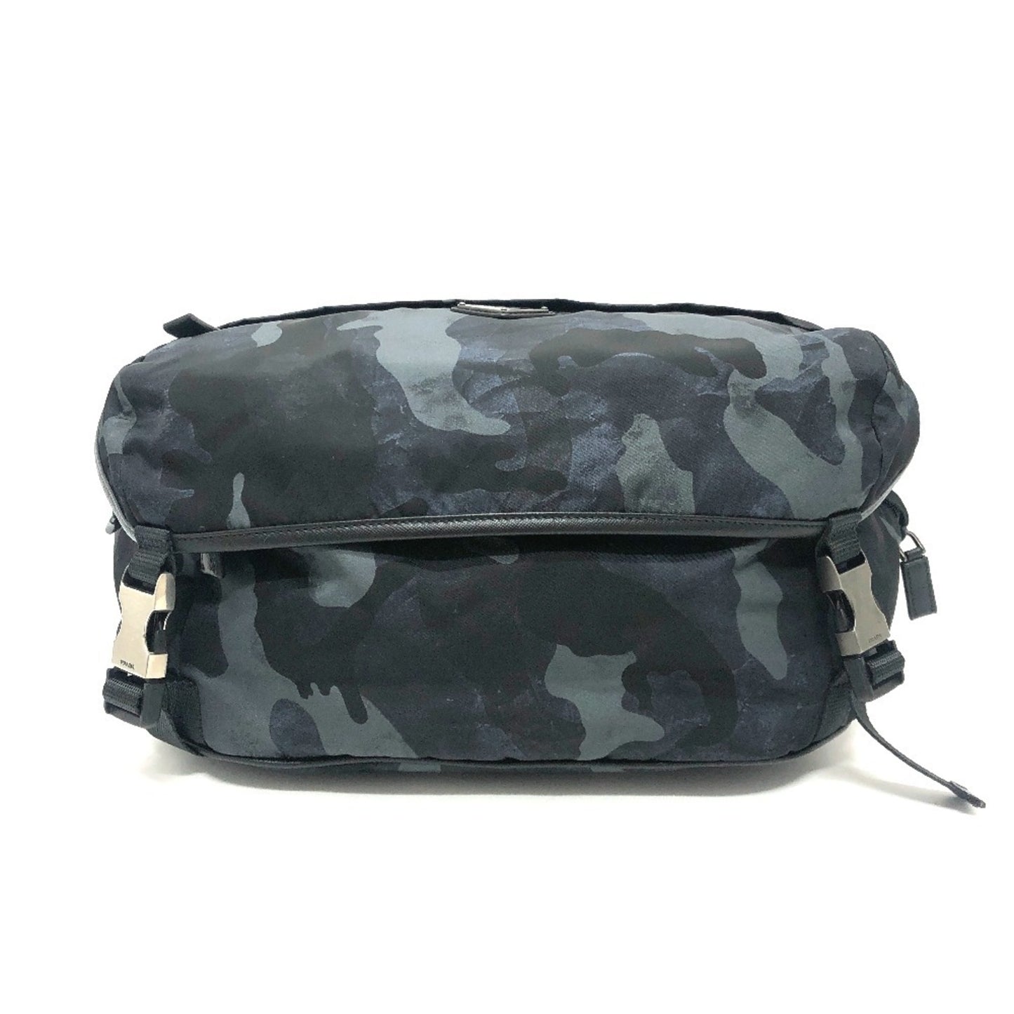 PRADA 2VH991 Triangle Logo Camouflage Crossbody Bag, Shoulder Body Nylon, Men's, Blue