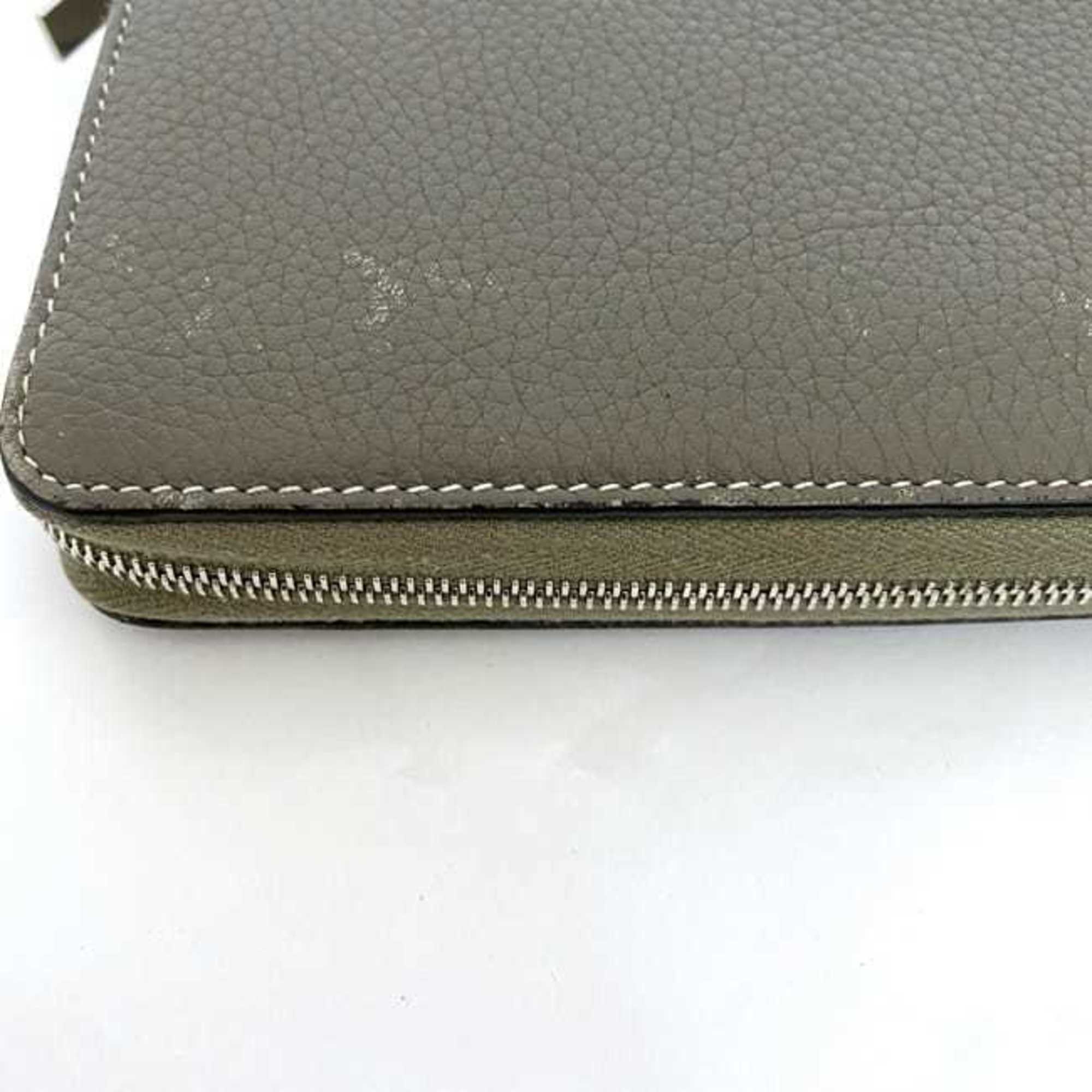 Celine Round Long Wallet Large Zipped ec-22339 Greige 105003AFE.09SO Leather W-LM-3158 CELINE Women's Accessories