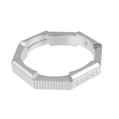 Gucci Link to Love Ring #13, 18K White Gold (750) — Like New
