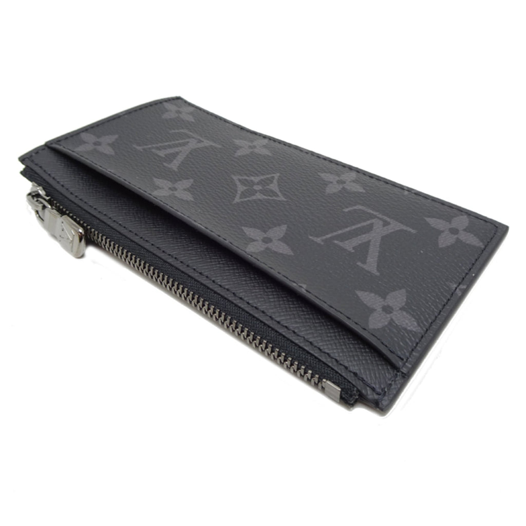 Louis Vuitton Coin Card Holder Men's Case M69533 Monogram Eclipse Black