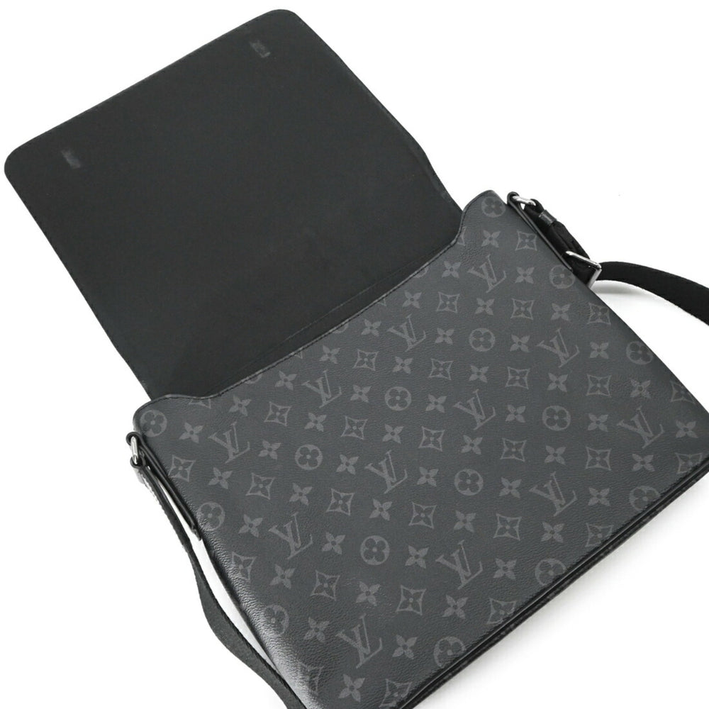 LOUIS VUITTON District MM NM Shoulder Bag, Monogram Eclipse, Black, Men's, M44001 — Like New